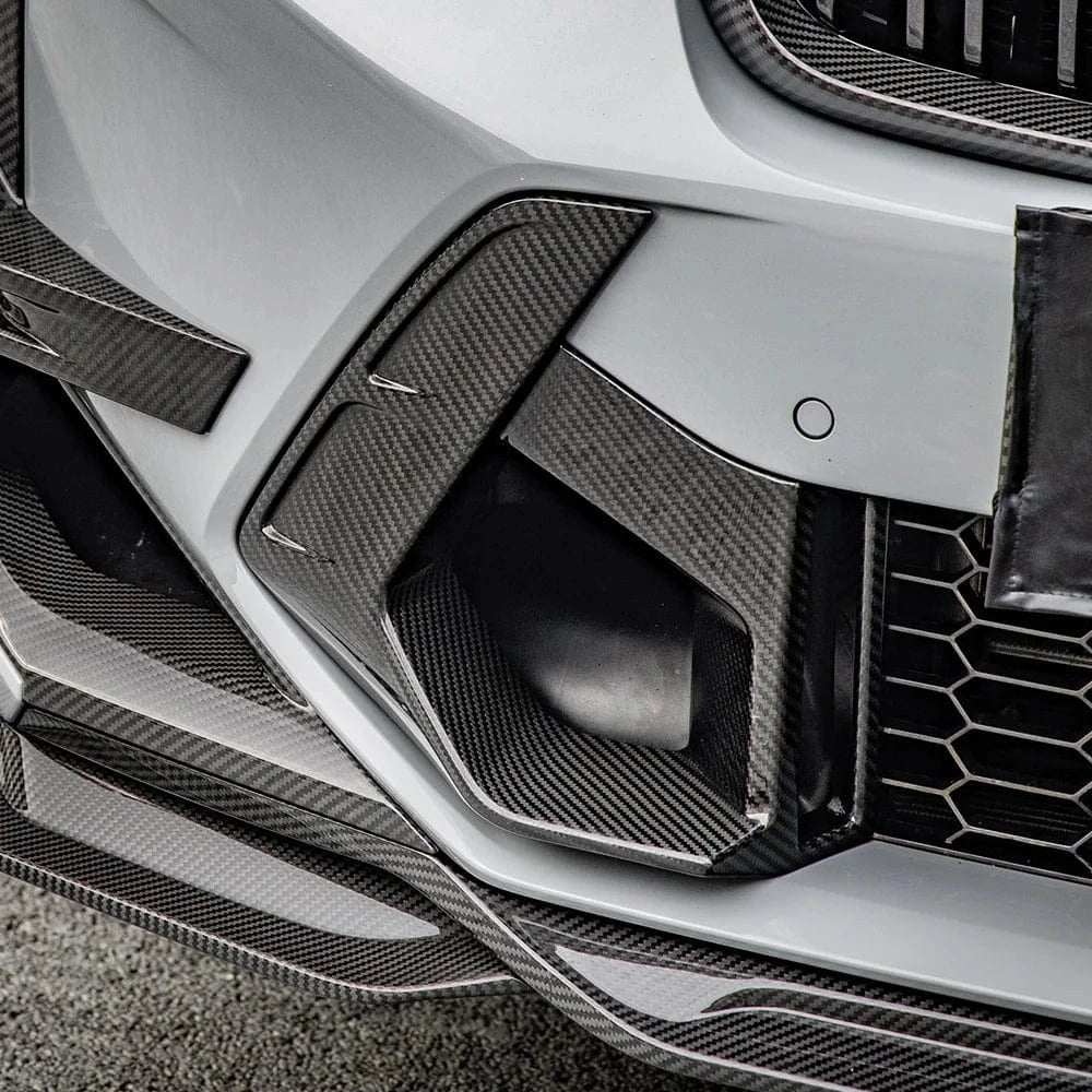 BMW X3M/X4M (F97/F98 LCI) SOOQOO Carbon Fiber Front Air Duct Inserts - SOOQOO Official Front Canards/Bumper Inserts