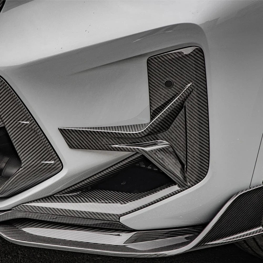 BMW X3M/X4M (F97/F98 LCI) SOOQOO Carbon Fiber Front Bumper Inserts - SOOQOO Official Front Canards/Bumper Inserts