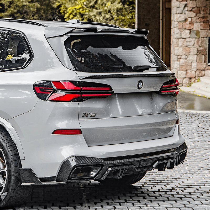 SOOQOO Carbon Fiber Rear Mid Trunk Spoiler For BMW X5 LCI G05