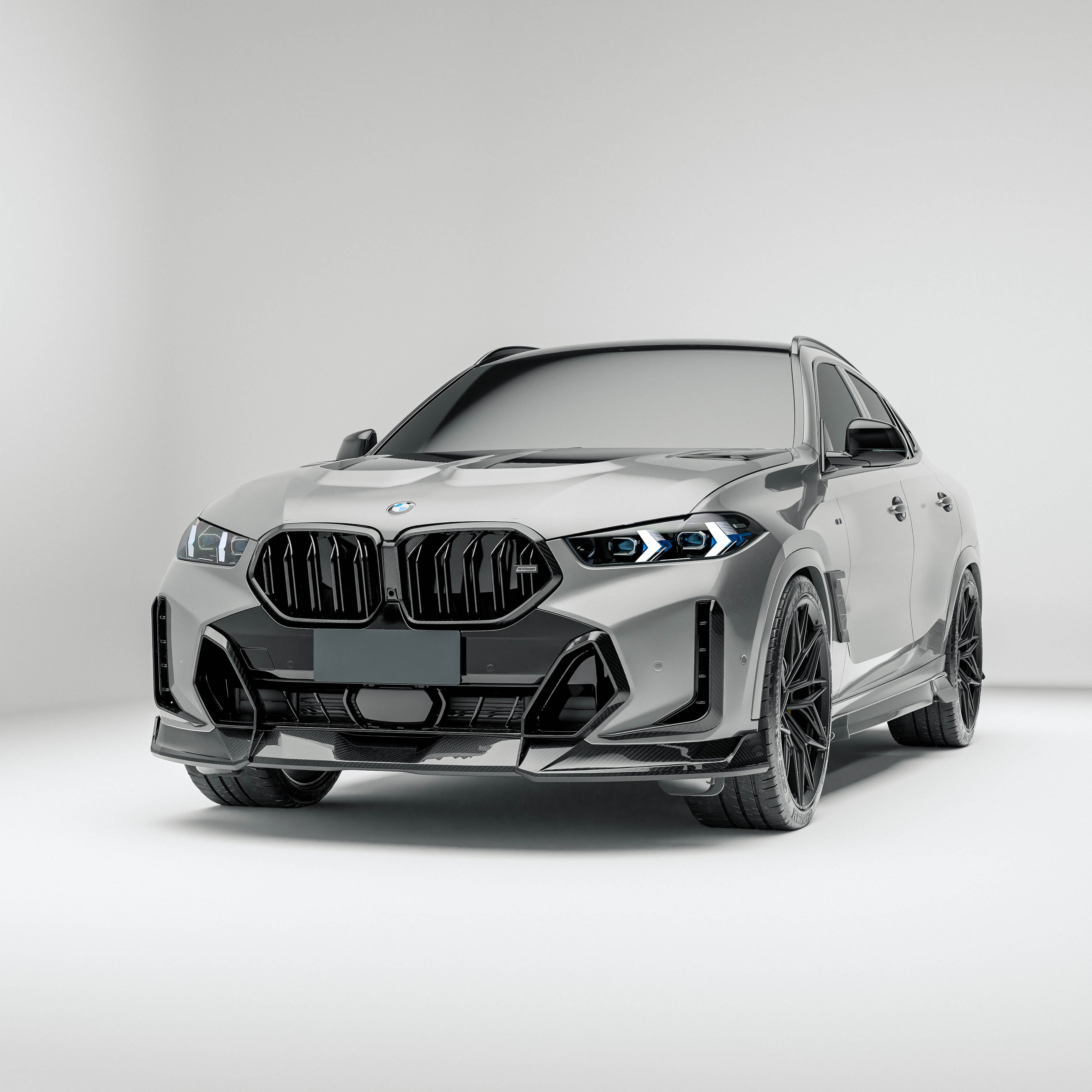 RevoZport Carbon Fiber Front Grille Compatible With BMW X6 G06 LCI