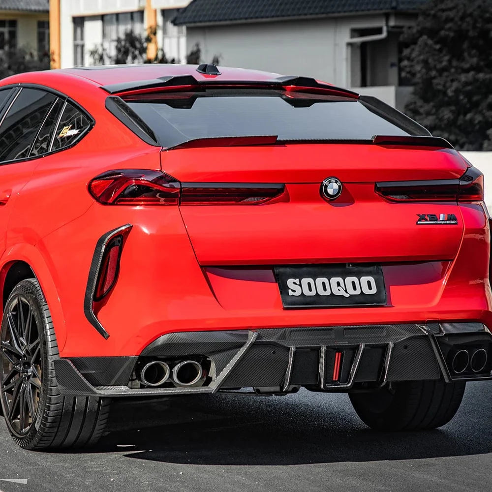 BMW X6M (F96) SOOQOO Carbon Rear Diffuser & Canards - SOOQOO Official Rear Diffuser