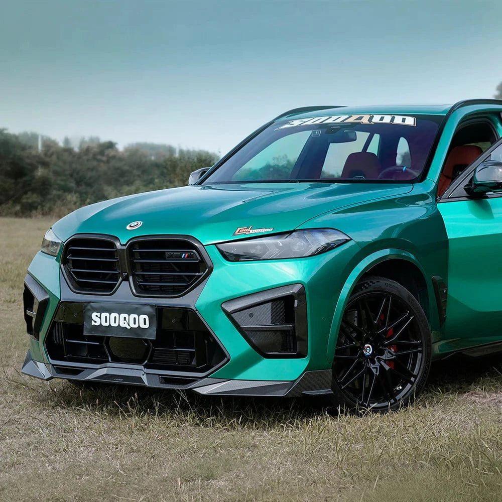 BMW X6M LCI (F96) SOOQOO Carbon Front Bumper Vent Trims - SOOQOO Official Front Lip