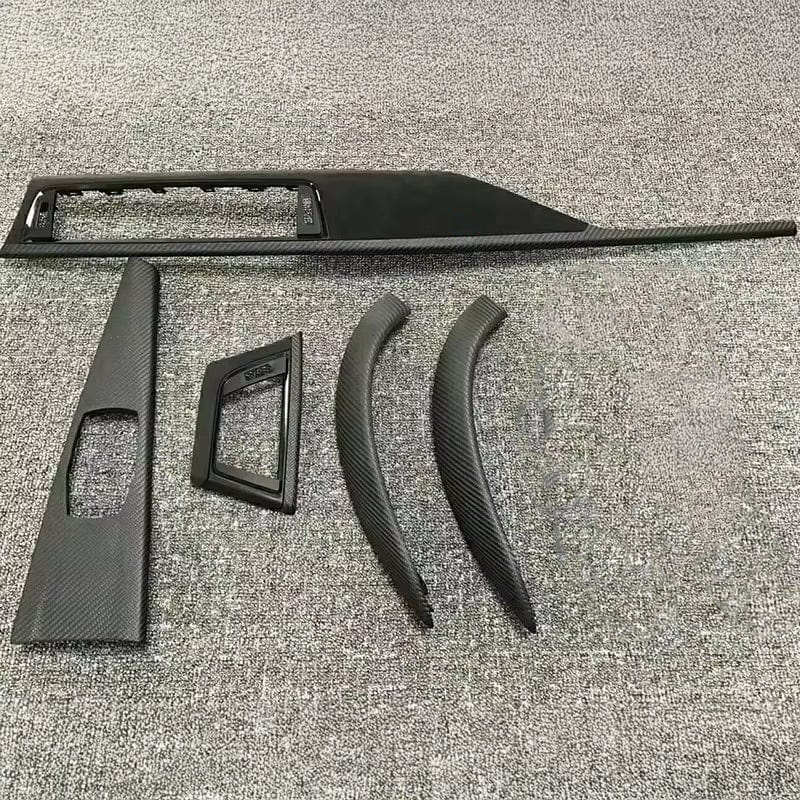 Inserts décoratifs intérieurs Carbone+Alcantara V1 - Compatibles avec BMW Série 4 (F32)