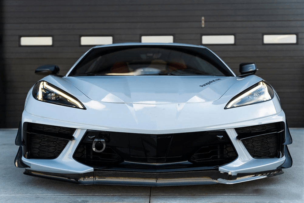 Chevrolet Corvette (C8) Carbon Fibre Front Bumper Canards - Twenty Two Tuning Front Canards/Bumper Inserts