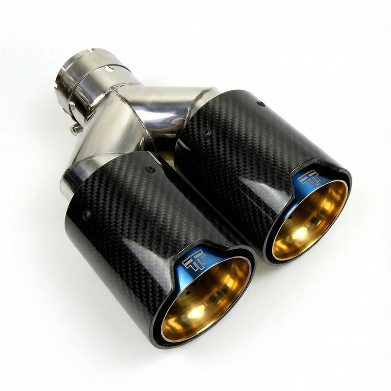 Dual TTT OEM Carbon Fibre Exhaust Tips - Compatible with BMW - Twenty Two Tuning Exhaust Tips