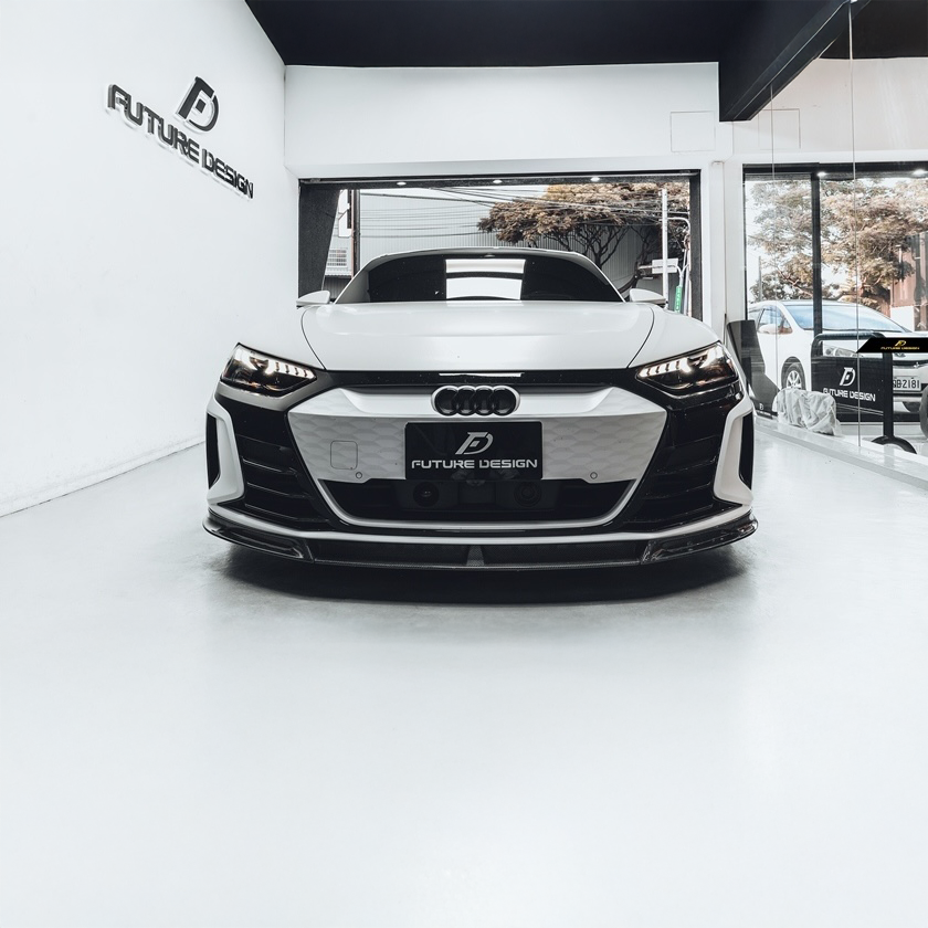 Future Design Carbon Fibre Front Lip Spoiler Compatible With Audi E-Tron GT