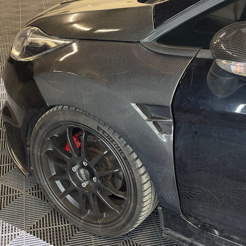 Ford Fiesta (MK7.5) OEM+ Carbon Fiber Front Fender Replacements - Twenty Two Tuning Front Fenders Complete