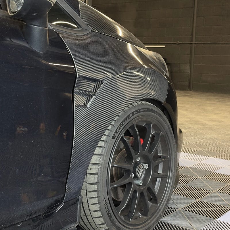 Ford Fiesta (MK7.5) OEM+ Carbon Fiber Front Fender Replacements - Twenty Two Tuning Front Fenders Complete
