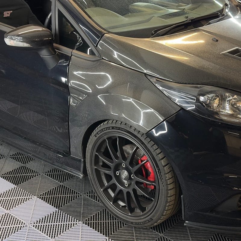 Ford Fiesta (MK7.5) OEM+ Carbon Fiber Front Fender Replacements - Twenty Two Tuning Front Fenders Complete