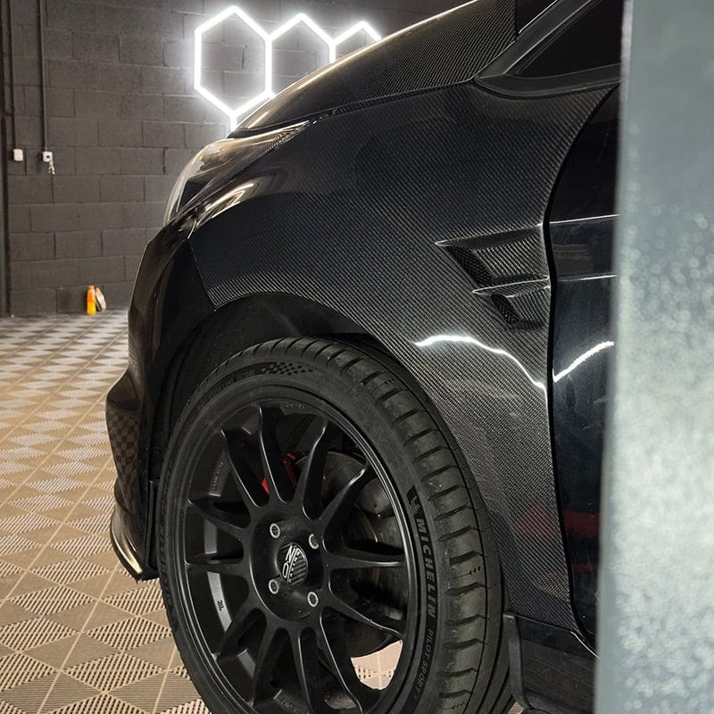Ford Fiesta (MK7.5) OEM+ Carbon Fiber Front Fender Replacements - Twenty Two Tuning Front Fenders Complete