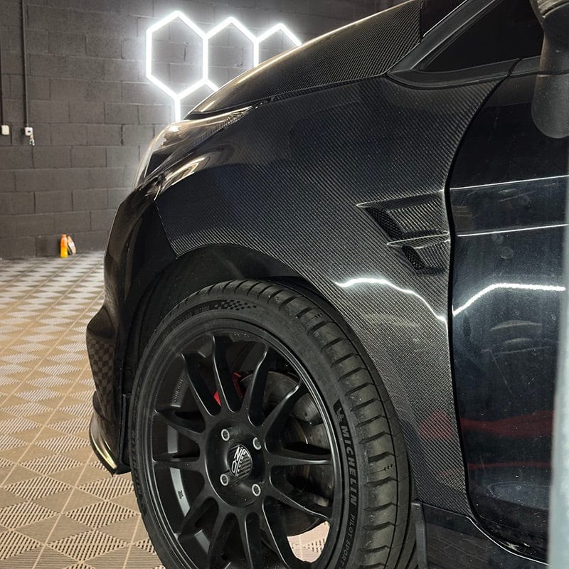 Ford Fiesta (MK7.5) OEM+ Carbon Fiber Front Fender Replacements - Twenty Two Tuning Front Fenders Complete
