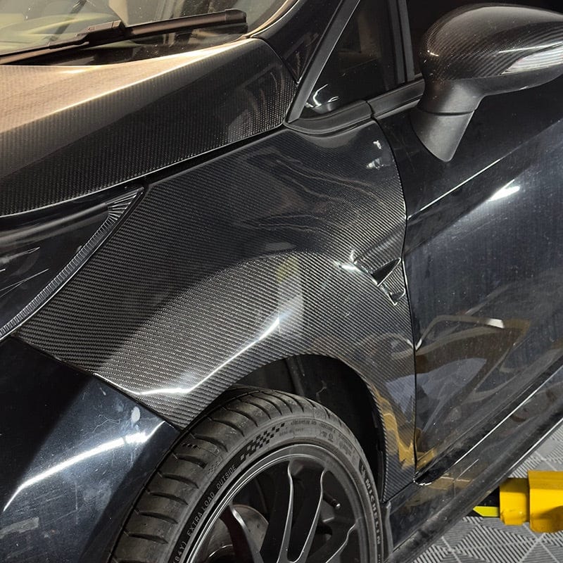 Ford Fiesta (MK7.5) OEM+ Carbon Fiber Front Fender Replacements - Twenty Two Tuning Front Fenders Complete