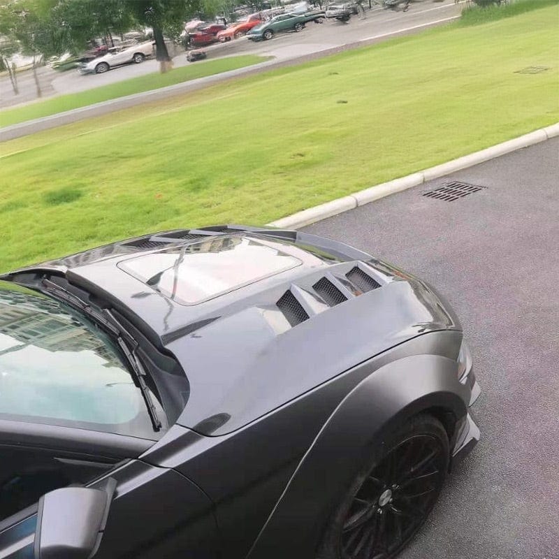 Ford Mustang (6th Gen.) GT Style Carbon Fibre Hood/Bonnet Replacement - Twenty Two Tuning Hood/Bonnet Complete