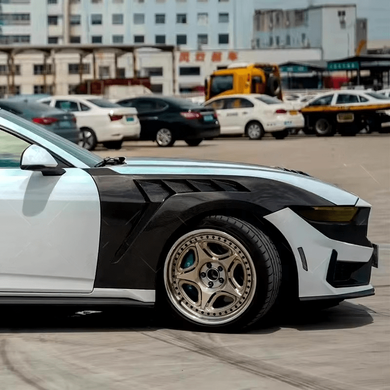 Ford Mustang (S650) MRD Style Carbon Fibre Fender Replacements - Twenty Two Tuning Front Fenders Complete