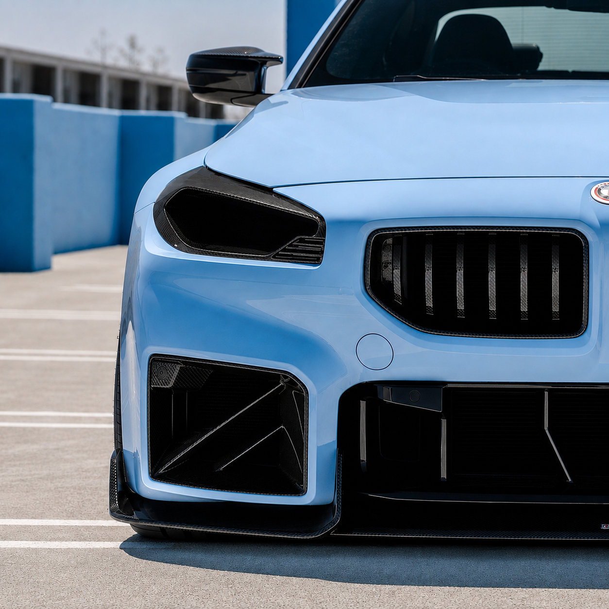 Track Series Carbon Fiber Headlight Delete Intake - Compatible with BMW M2 (G87)