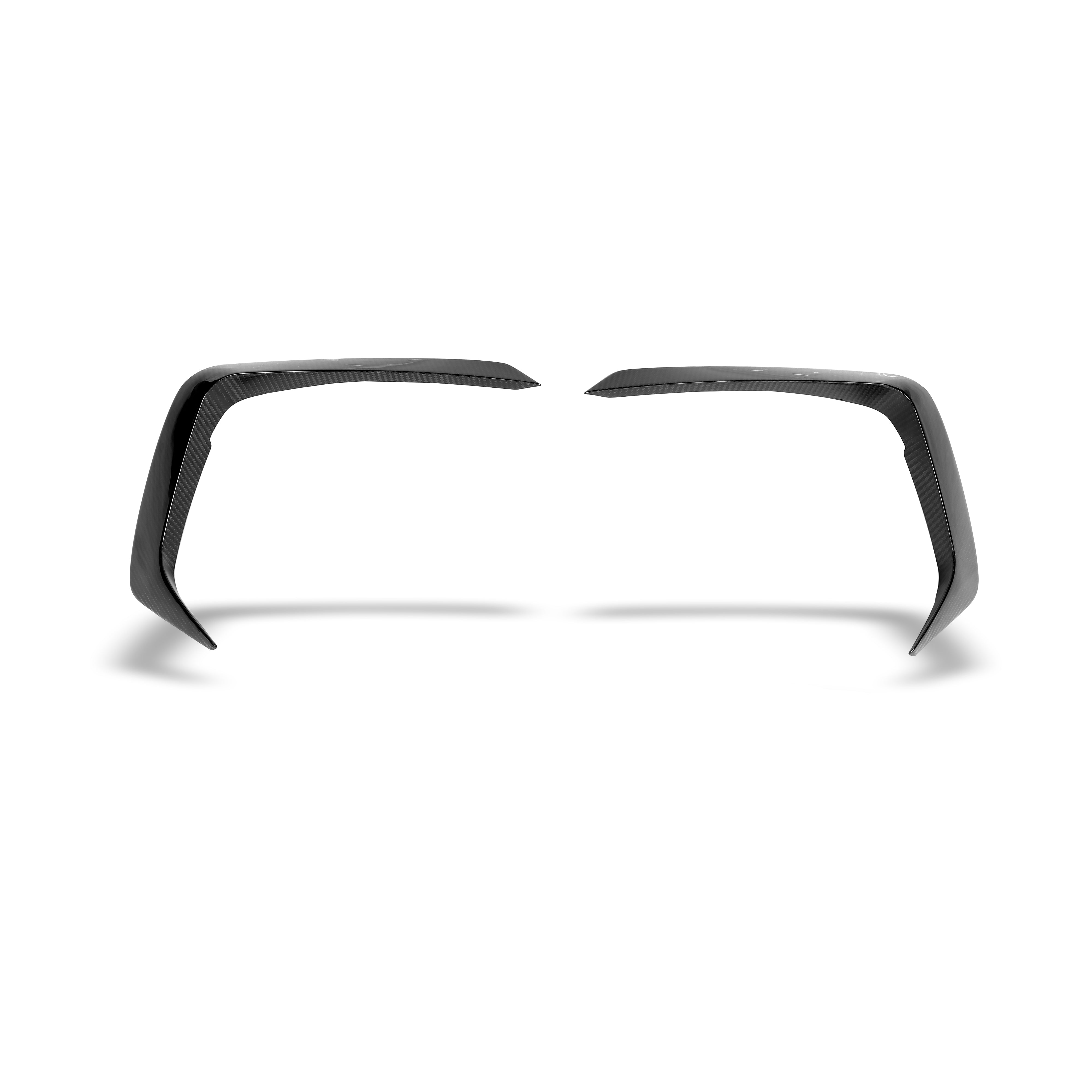 RevoZport Carbon Fiber Front Bumper Canards Compatible With BMW M8 F93