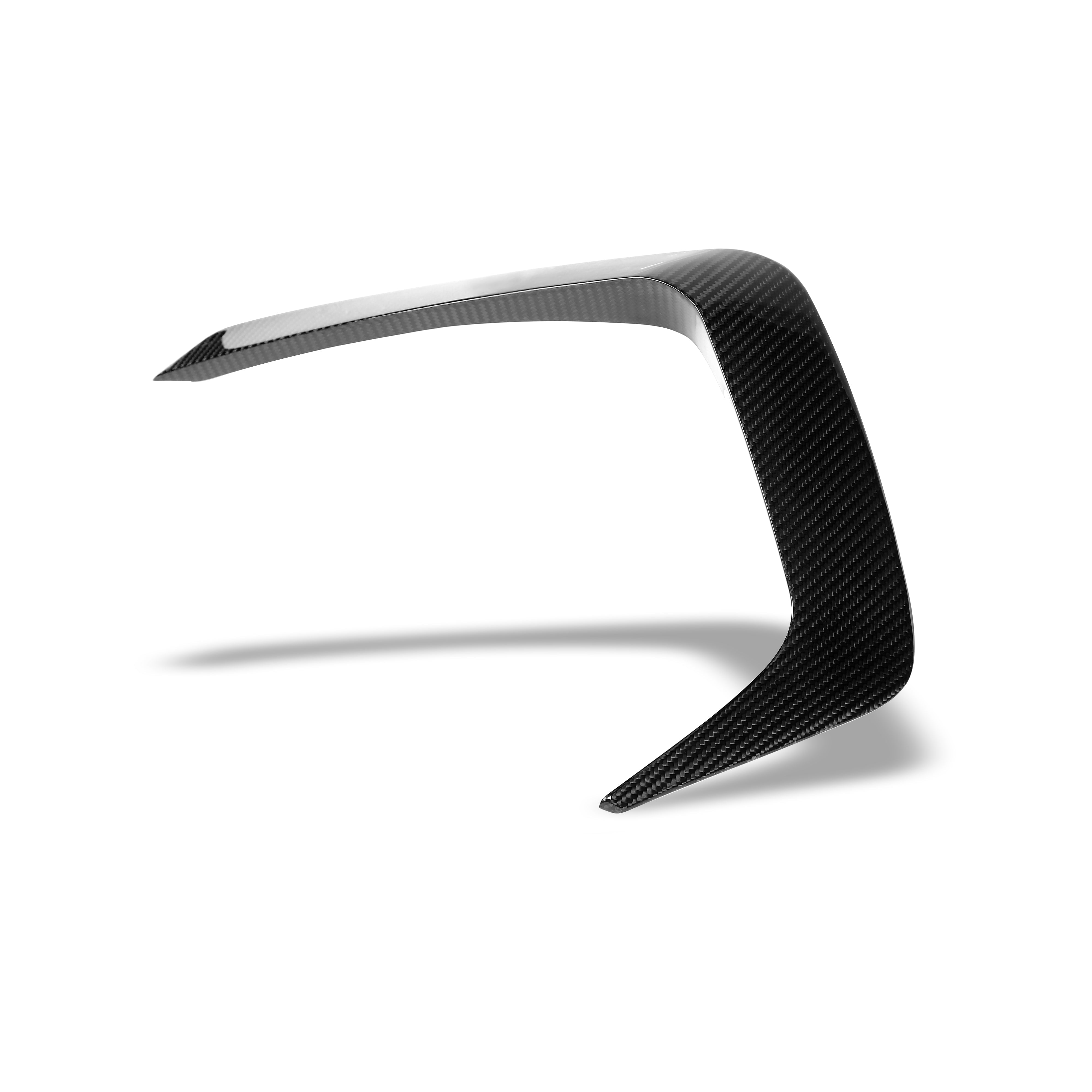 RevoZport Carbon Fiber Front Bumper Canards Compatible With BMW M8 F93