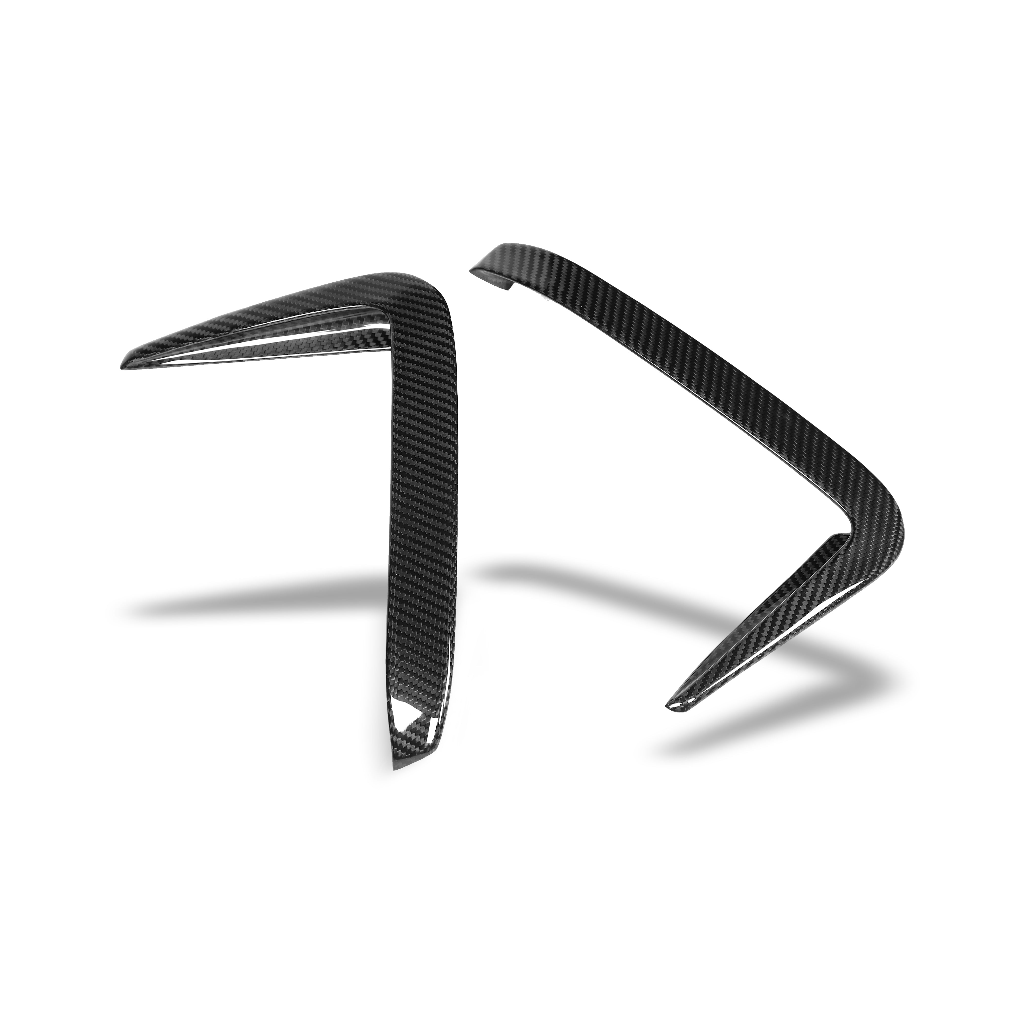 RevoZport Carbon Fiber Rear Bumper Canards Compatible With BMW M8 F93