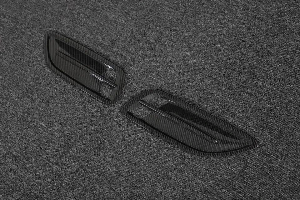 KIA Stinger GT OEM+ Carbon Fibre Hood Vent Trims - Twenty Two Tuning Hood/Bonnet Vents