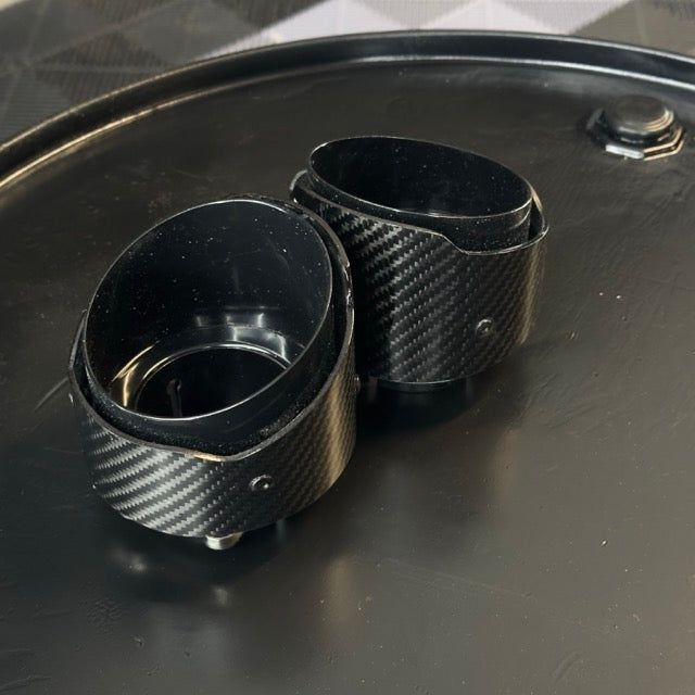 M135I/M140I Akrapovic Style Carbon Fibre Exhaust Tips - Compatible with BMW 1 Series (F20/F21) - Twenty Two Tuning Exhaust Tips