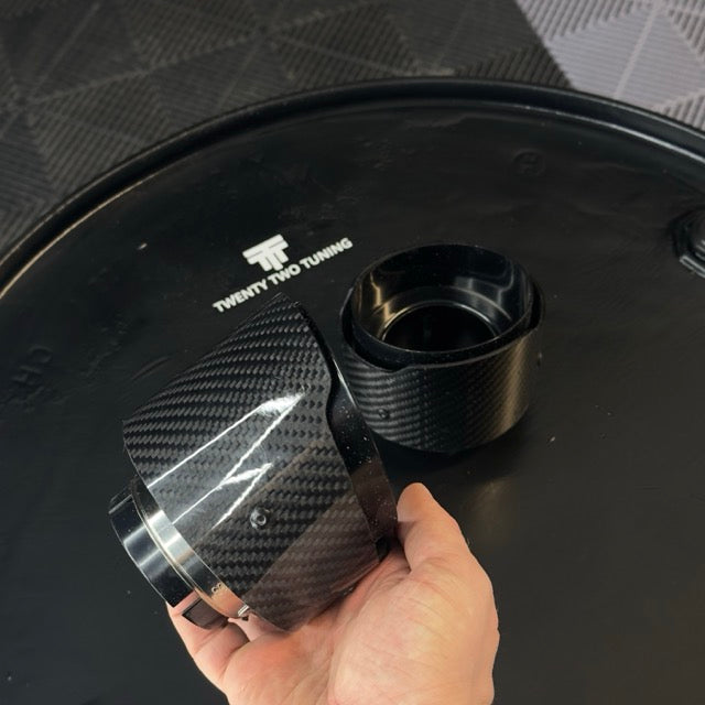 M135I/M140I Akrapovic Style Carbon Fibre Exhaust Tips - Compatible with BMW 1 Series (F20/F21) - Twenty Two Tuning Exhaust Tips