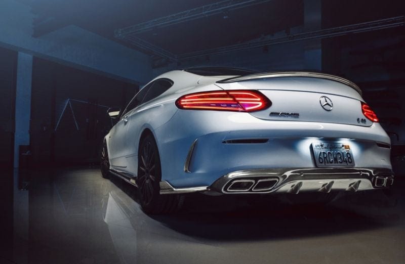 Mercedes Benz C-Class (A205/C205) Future Design Style Carbon Fibre Rear Diffuser - Twenty Two Tuning Rear Diffuser