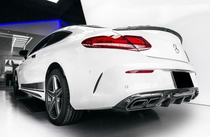 Mercedes Benz C-Class (A205/C205) Future Design Style Carbon Fibre Rear Diffuser - Twenty Two Tuning Rear Diffuser