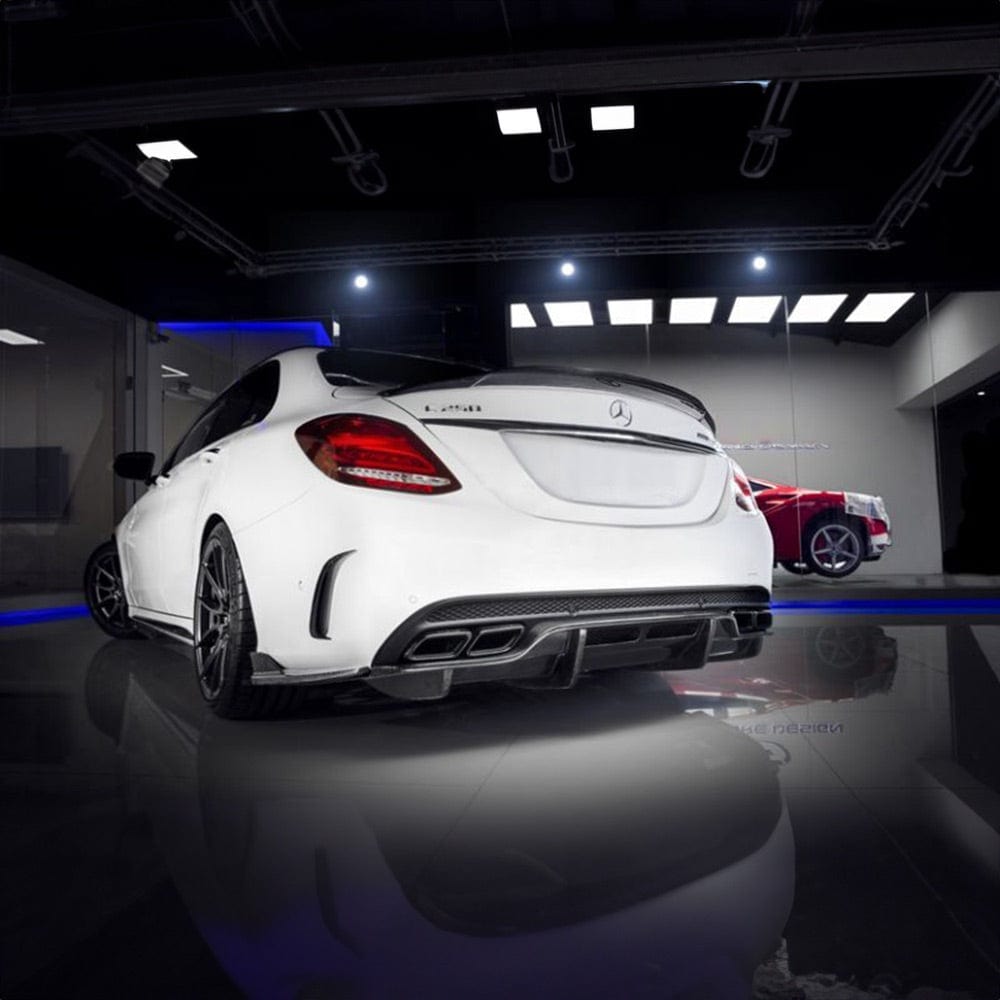 Mercedes Benz C-Class/C43 (C205/A205) PSM Style Carbon Fibre Rear Diffuser - Twenty Two Tuning Rear Diffuser