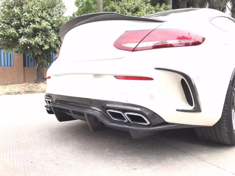 Mercedes Benz C-Class/C43 (C205/A205) PSM Style Carbon Fibre Rear Diffuser - Twenty Two Tuning Rear Diffuser