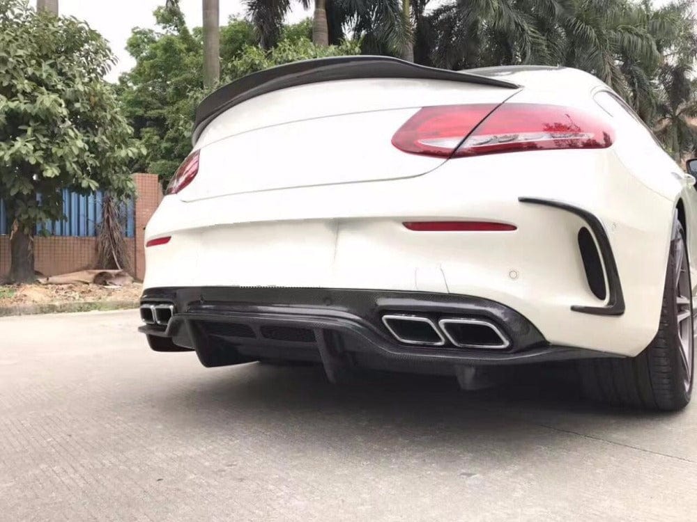 Mercedes Benz C-Class/C43 (C205/A205) PSM Style Carbon Fibre Rear Diffuser - Twenty Two Tuning Rear Diffuser