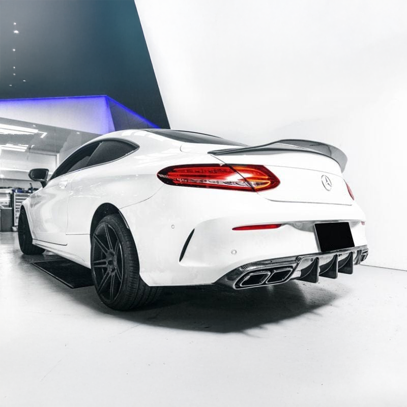 Mercedes Benz C-Class/C43/C63 (C205) PSM Style Carbon Fibre Rear Spoiler - Twenty Two Tuning Trunk & Rear