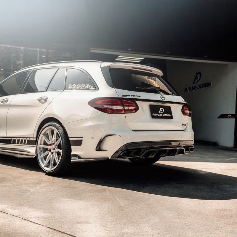 Mercedes Benz C-Class/C43/C63 (S205) Future Design Carbon Fibre Rear Canards - Future Design Rear Canards