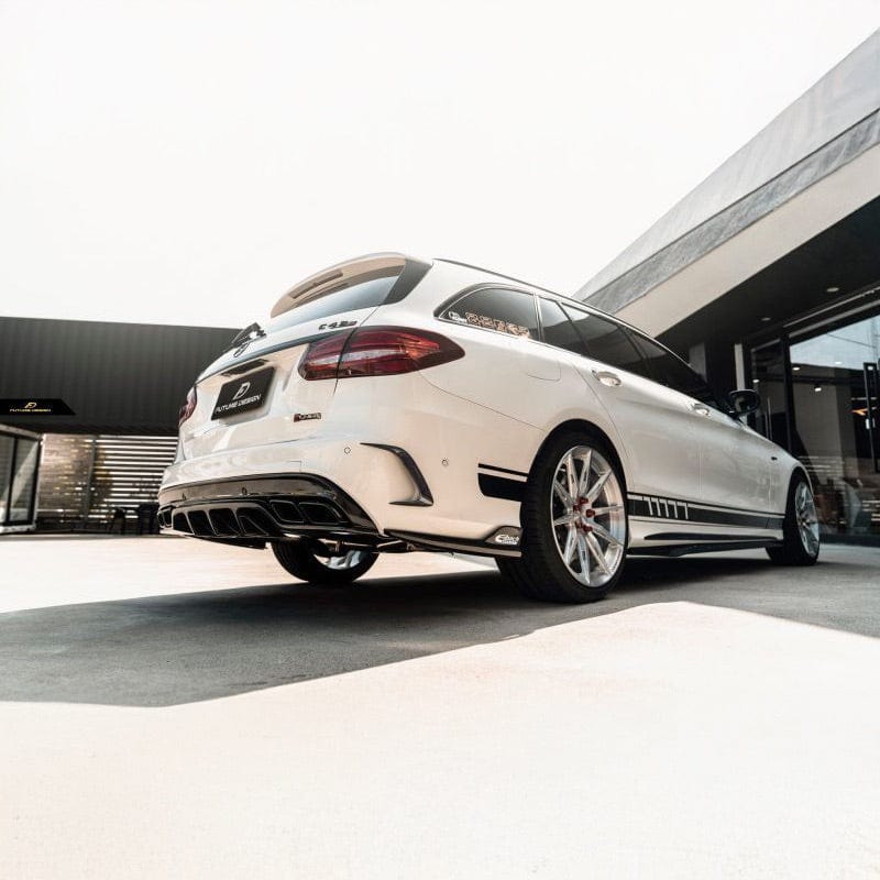 Mercedes Benz C-Class/C43/C63 (S205) Future Design Carbon Fibre Rear Canards - Future Design Rear Canards