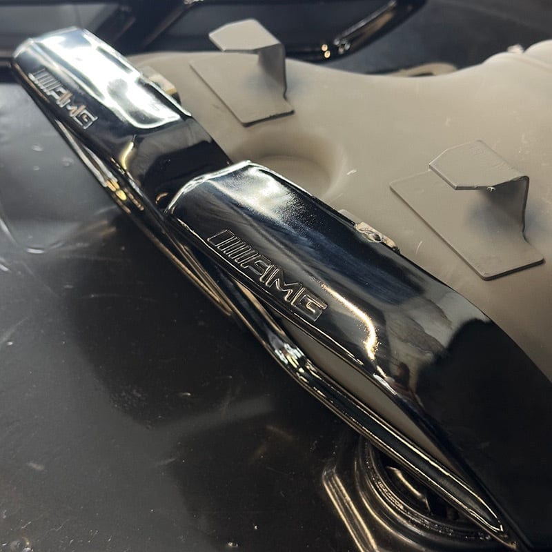 Mercedes Benz C-Class/C43 - C63 Style Black Chrome Exhaust Tips (W205/C205/A205/S205) - Twenty Two Tuning Exhaust Tips