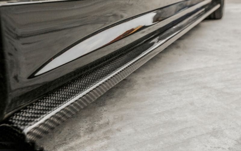 Mercedes Benz C-Class (W204/S204) Facelift REVO Style Carbon Fibre Side Skirts - Twenty Two Tuning Side Skirts