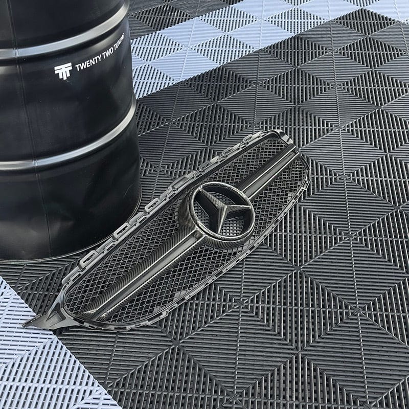 Mercedes Benz C-Class (W205/S205) C63 Style Carbon fibre Front Grille - Twenty Two Tuning Front Grille