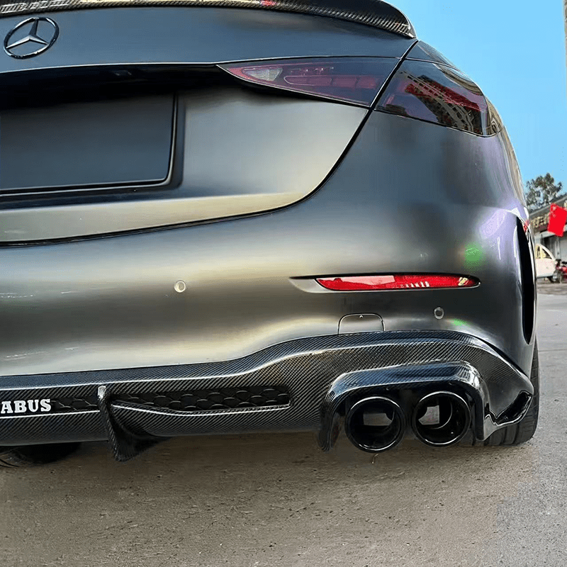 Mercedes Benz C-Class (W206) BRABUS Style Carbon Fibre Rear Diffuser With Exhaust Tips - Twenty Two Tuning Rear Diffuser
