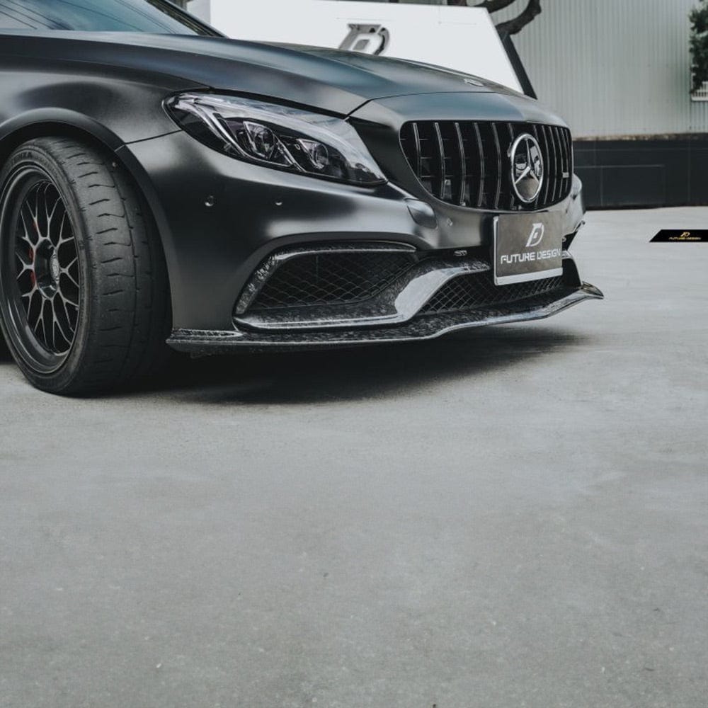 Mercedes Benz C63 (C205/A205) PSM Style Carbon Fibre Front Lip Spoiler - Future Design Front Lip