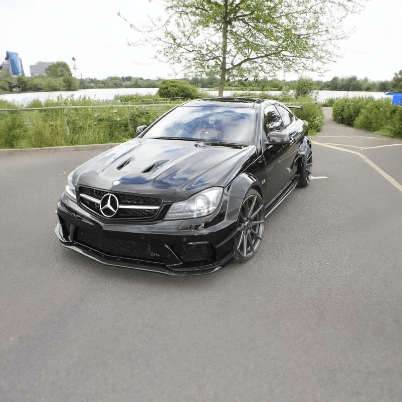 Mercedes Benz C63 (W204/C204) Black Edition Style Carbon Fibre Hood/Bonnet Replacement - Twenty Two Tuning Hood/Bonnet Complete