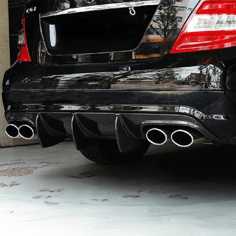Mercedes Benz C63 (W204) Pre-Facelift Big Fin Style Carbon Fibre Rear Diffuser - Twenty Two Tuning Rear Diffuser