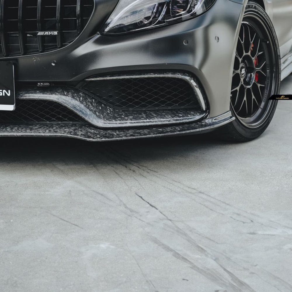 Mercedes Benz C63 (W205/S205) PSM Style Carbon Fibre Front Lip Spoiler - Future Design Front Lip