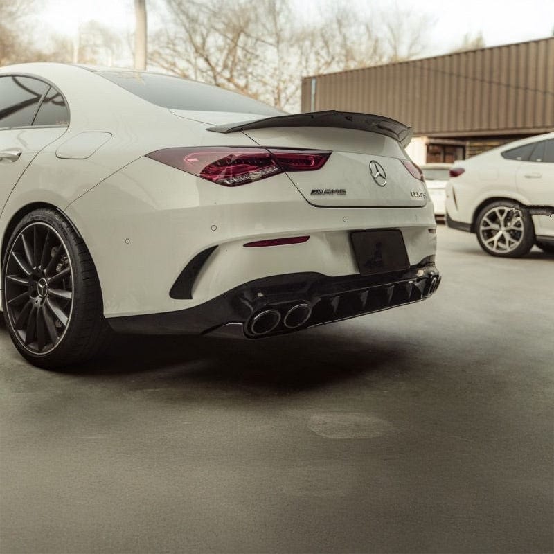 Mercedes Benz CLA-Class/CLA35/CLA45 (W118/C118) Future Design Style Gloss Black Rear Diffuser and Exhaust Tips - Twenty Two Tuning Rear Diffuser