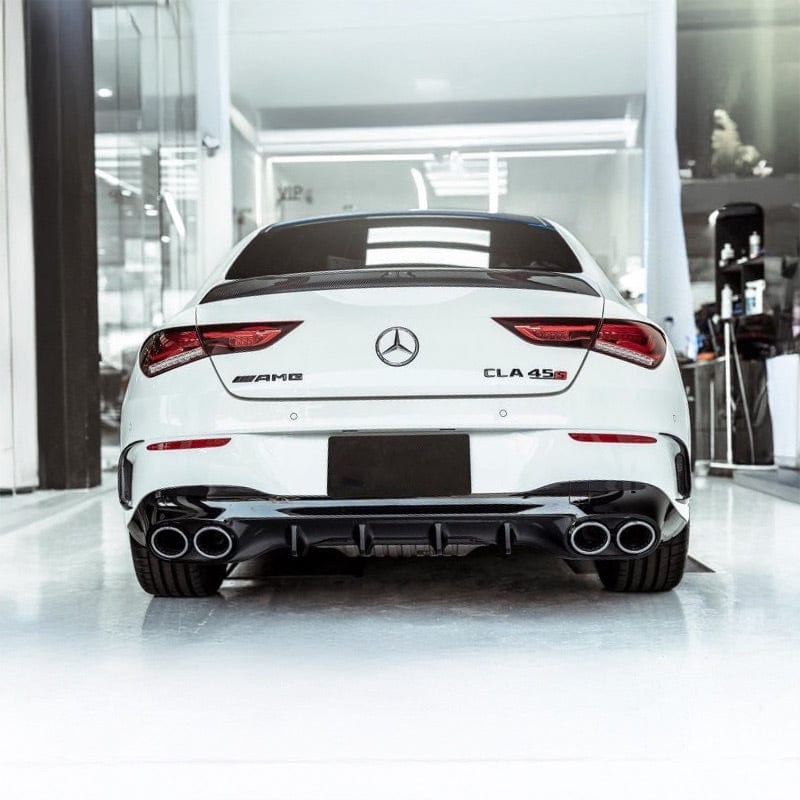 Mercedes Benz CLA-Class/CLA35/CLA45 (W118/C118) Future Design Style Gloss Black Rear Diffuser and Exhaust Tips - Twenty Two Tuning Rear Diffuser