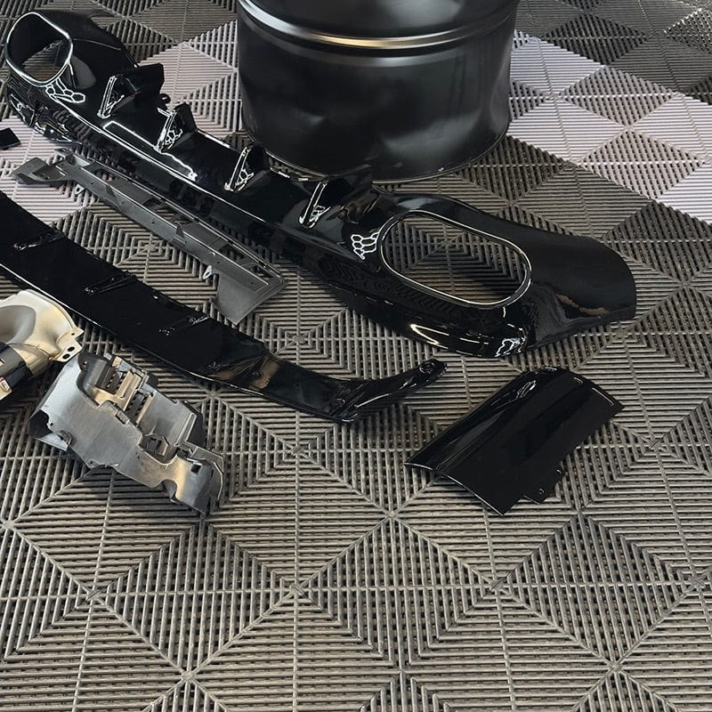 Mercedes Benz CLA-Class/CLA35/CLA45 (W118/C118) Future Design Style Gloss Black Rear Diffuser and Exhaust Tips - Twenty Two Tuning Rear Diffuser