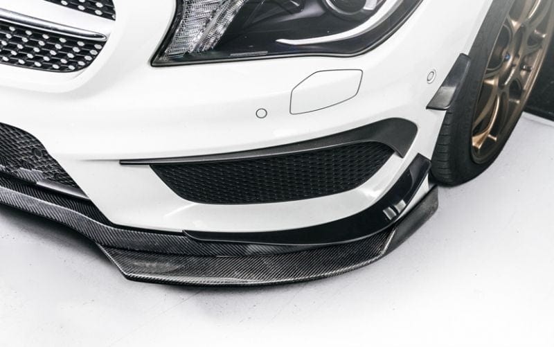 Mercedes Benz CLA45 Pre-Facelift (W117/C117) Edition 1 Style Carbon Fibre Front Canards - Twenty Two Tuning Front Canards/Bumper Inserts