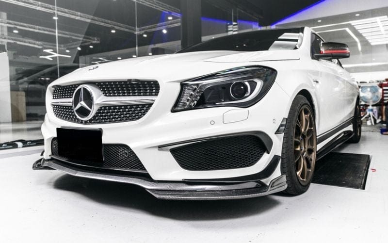 Mercedes Benz CLA45 Pre-Facelift (W117/C117) Edition 1 Style Carbon Fibre Front Canards - Twenty Two Tuning Front Canards/Bumper Inserts