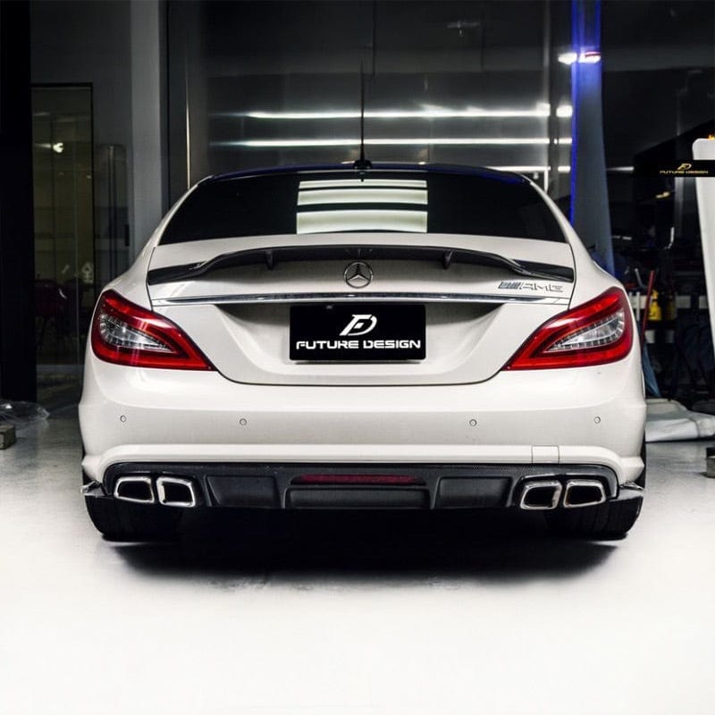 Mercedes Benz CLS-Class/CLS63 (W218) RIA Style Carbon Fiber Rear Bumper Canards - Future Design Rear Canards