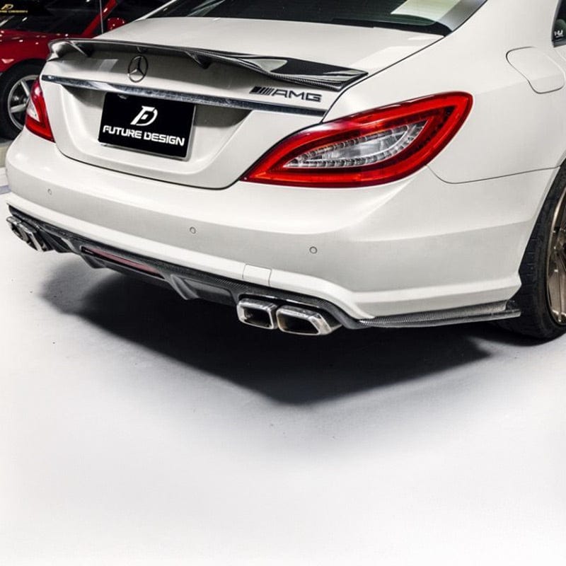 Mercedes Benz CLS-Class/CLS63 (W218) RIA Style Carbon Fiber Rear Bumper Canards - Future Design Rear Canards