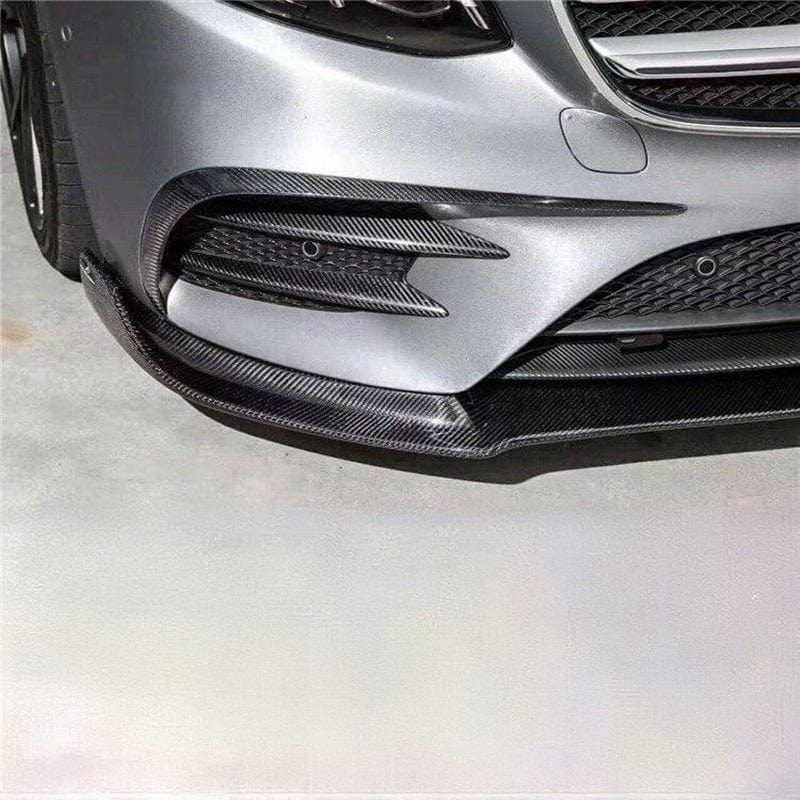 OEM+ Style Carbon Fiber Front Bumper Vent Trims for Mercedes E