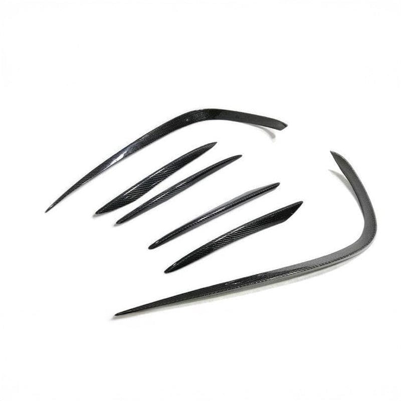 Mercedes Benz E-Class/E43 (W213/C238/A238) OEM+ Style Carbon Fiber Front Bumper Vent Trims - Twenty Two Tuning Front Canards/Bumper Inserts